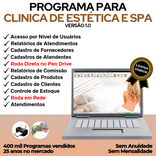 Programa Clinica de Estética e Spa com Produtos v1.0 - Fpqsystem 657308