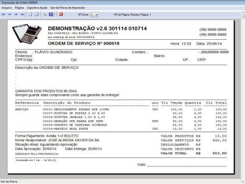 Programa com Ordem de Serviço para Pintura e Reforma v2.6 - Fpqsystem 658961