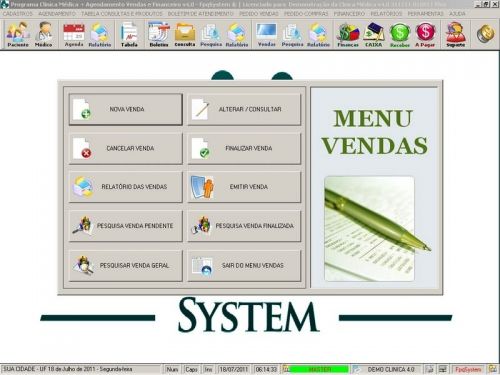 Programa Consultório e Clinica Médica com Agendamento Vendas e Financeiro v4.0 - Fpqsystem 657650