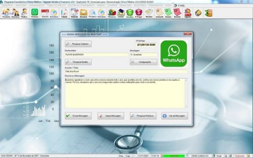 Programa Consultório e Clinica Médica com Agendamento Vendas e Financeiro v5.0  Whatsapp - Fpqsystem 657657