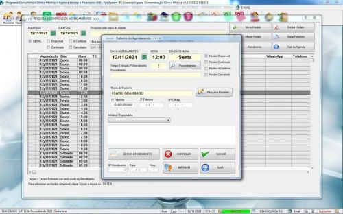 Programa Consultório e Clinica Médica com Agendamento Vendas e Financeiro v5.0  Whatsapp - Fpqsystem 657661