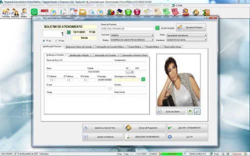 Programa Consultório e Clinica Médica com Agendamento Vendas e Financeiro v5.0  Whatsapp - Fpqsystem 657666