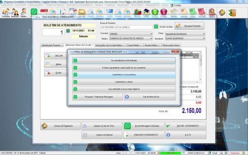 Programa Consultório e Clinica Médica com Agendamento Vendas e Financeiro v6.0 Plus  Whatsapp - Fpqsystem 598302