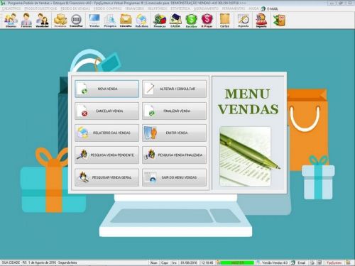 Programa Controle de Estoque Pedido de Vendas e Financeiro v4.0 Plus - Fpqsystem 653975