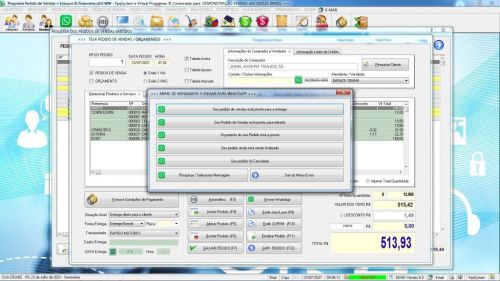 Programa Controle de Estoque Pedido de Vendas e Financeiro v6.0 Plus Whatsapp - Fpqsystem 598186
