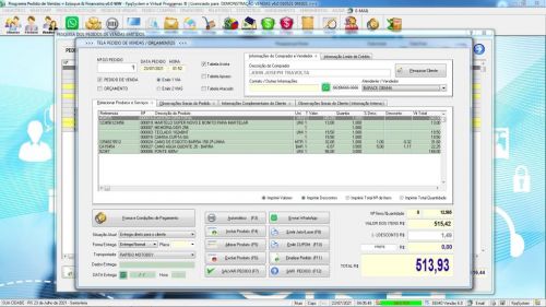 Programa Controle de Estoque Pedido de Vendas e Financeiro v6.0 Plus Whatsapp - Fpqsystem 598187