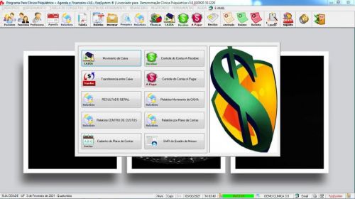 Programa Gerenciar Clinica Psiquiátrica Financeiro v3.0 Plus - Fpqsystem 578072