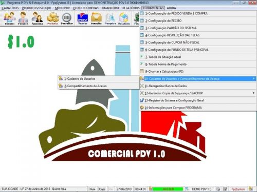 Programa Loja de Suplementos  Pdv Frente de Caixa para Tabacaria com Estoque e Financeiro v1.0 - Fpqsystem 656795