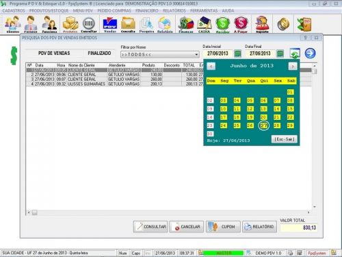 Programa Loja de Suplementos  Pdv Frente de Caixa para Tabacaria com Estoque e Financeiro v1.0 - Fpqsystem 656796