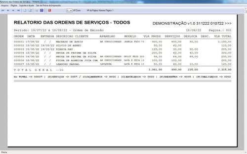 Programa Ordem de Serviço Assistencia Tecnica Ar e Refrigeração v1.0 - Fpqsystem 630165