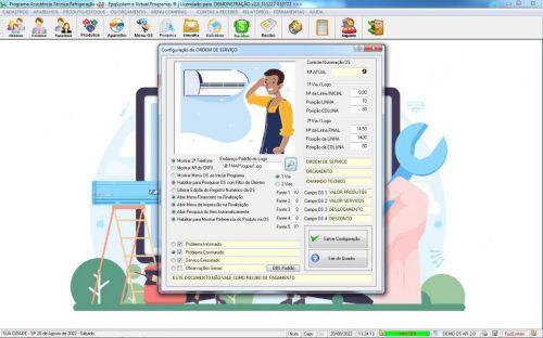 Programa Ordem de Serviço Assistencia Tecnica Ar e Refrigeração v2.0 - Fpqsystem 630199