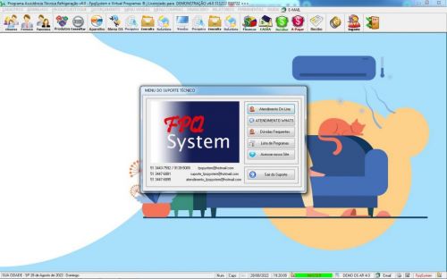 Programa Ordem de Serviço Assistencia Tecnica Ar e Refrigeração  Vendas Estoque e Financeiro v4.0 Plus - Fpqsystem 630235