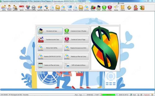 Programa Ordem de Serviço Assistência Técnica Ar e Refrigeração Vendas Estoque e Financeiro v5.0 Plus - Fpqsystem 630257
