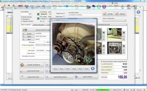 Programa Ordem de Serviço Assistencia Tecnica Ar e Refrigeração  Vendas Estoque e Financeiro v5.0 Plus - Fpqsystem 630258