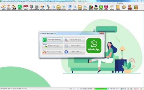 Programa Ordem de Serviço Assistencia Tecnica Ar e Refrigeração  Vendas Estoque e Financeiro v7.0 Plus  Whatsapp - Fpqsystem 630284
