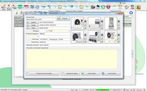 Programa Ordem de Serviço Assistencia Tecnica Ar e Refrigeração  Vendas Estoque e Financeiro v7.0 Plus  Whatsapp - Fpqsystem 630299