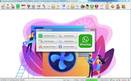Programa Ordem de Serviço Assistencia Tecnica para Ar e Refrigeração  Vendas Estoque e Financeiro v6.0 Plus  Whatsapp - Fpqsystem 630262