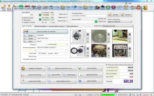 Programa Ordem de Serviço Assistencia Tecnica para Ar e Refrigeração  Vendas Estoque e Financeiro v6.0 Plus  Whatsapp - Fpqsystem 630275