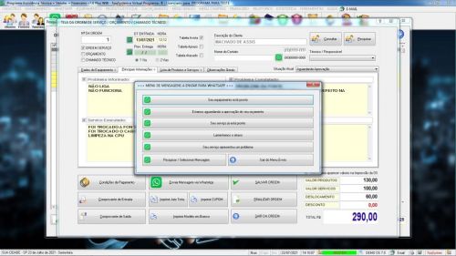 Programa Ordem de Serviço Assistência Técnica Vendas Estoque e Financeiro v7.0 Plus Whatsapp - Fpqsystem 598210