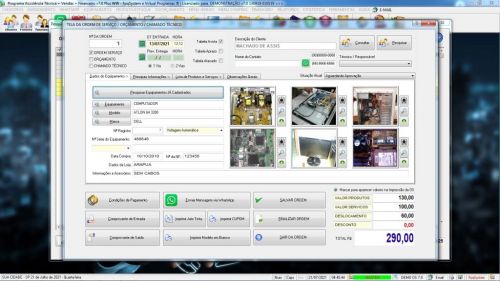 Programa Ordem de Serviço Assistência Técnica Vendas Estoque e Financeiro v7.0 Plus Whatsapp - Fpqsystem 598212