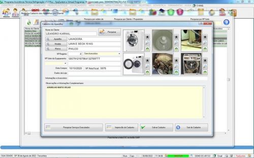 Programa ordem de serviço de refrigeração com Vendas  Financeiro e Mensagem v5.0 - Fpqsystem 654420