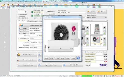 Programa ordem de serviço de refrigeração com Vendas v3.0 - Fpqsystem 654390