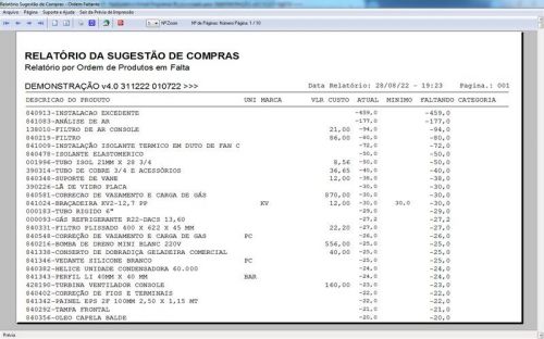 Programa ordem de serviço de refrigeração com Vendas v4.0 - Fpqsystem 654400