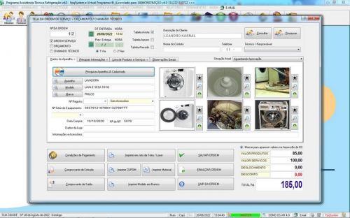Programa ordem de serviço de refrigeração com Vendas v4.0 - Fpqsystem 654406