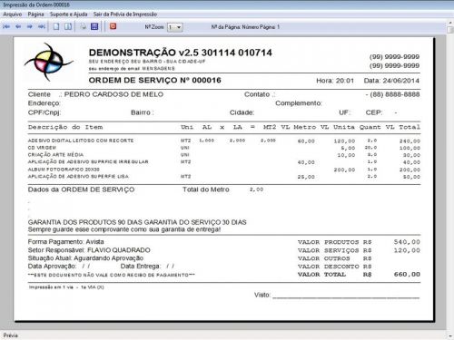 Programa Ordem de Serviço Gráfica Rápida v2.5 - Fpqsystem 657783