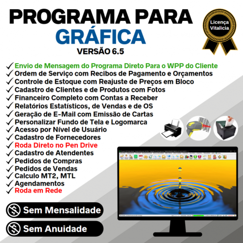 Programa Ordem de Serviço Gráfica Rápida v6.5 Plus - Fpqsystem 657835