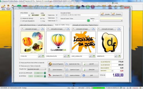 Programa Ordem de Serviço Grafica Rapida Vendas Estoque Financeiro e Estatistica v6.5 Plus Whatsapp 600851