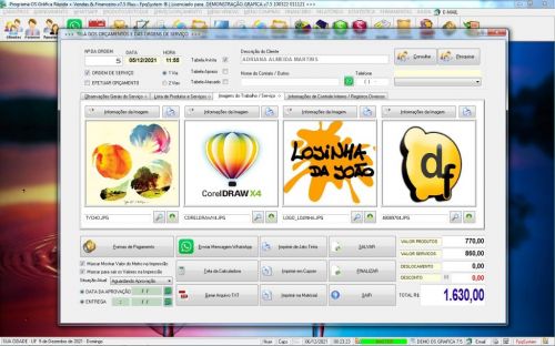 Programa Ordem de Serviço Grafica Rapida Vendas Estoque Financeiro e Estatistica v7.5 Plus Whatsapp 600860