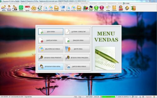 Programa Ordem de Serviço Gráfica Rápida Vendas Estoque Financeiro e Estatística v7.5 Plus Whatzapp - Fpqsystem 600864