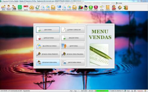 Programa Ordem de Serviço Grafica Rapida Vendas Estoque Financeiro e Estatistica v7.5 Plus Whatsapp 600864