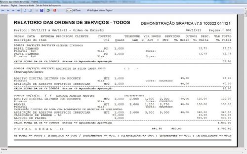 Programa Ordem de Serviço Gráfica Rápida Vendas Estoque Financeiro e Estatística v7.5 Plus Whatzapp - Fpqsystem 600872