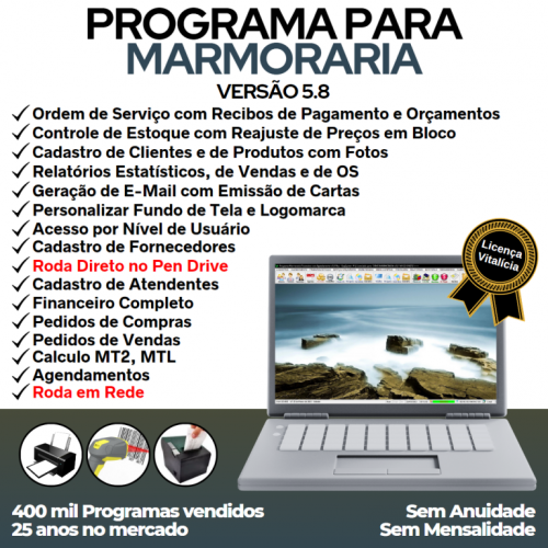 Programa Ordem de Serviço Marmoraria com Vendas e Financeiro e Agendamento v5.8 - Fpqsystem 682844