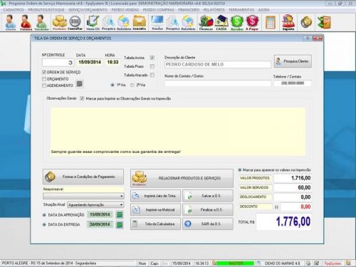 Programa Ordem de Serviço Marmoraria com Vendas e Financeiro v4.8 682790