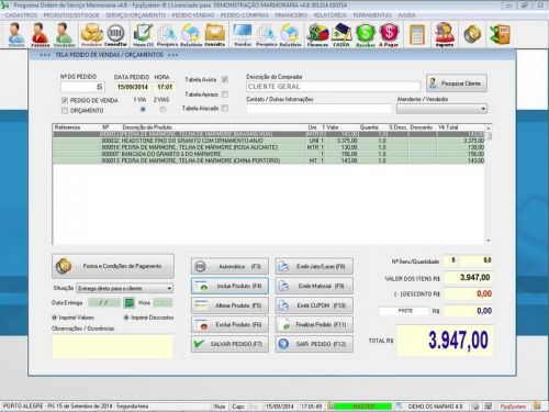 Programa Ordem de Serviço Marmoraria com Vendas e Financeiro v4.8 682800