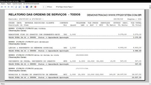 Programa Ordem de Serviço Marmoraria  Vendas  Financeiro v6.8 Whatsapp 682912