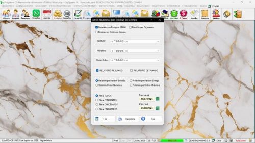 Programa Ordem de Serviço Marmoraria  Vendas  Financeiro v7.8 Whatsapp 682975