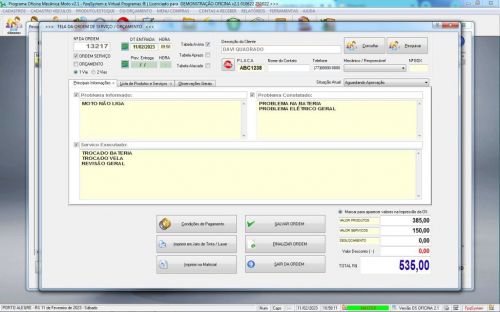 Programa Ordem de Serviço para Oficina Mecânica Moto Estoque v2.1 - Fpqsystem 645650
