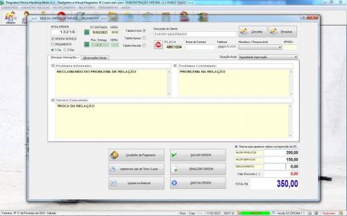 Programa Ordem de Serviço para Oficina Mecânica Moto v1.1 - Fpqsystem 645637