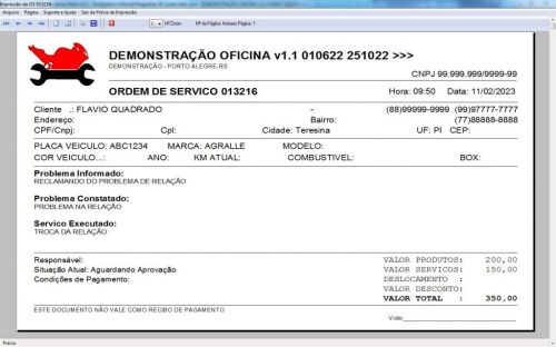Programa Ordem de Serviço para Oficina Mecânica Moto  v1.1 - Fpqsystem 645640