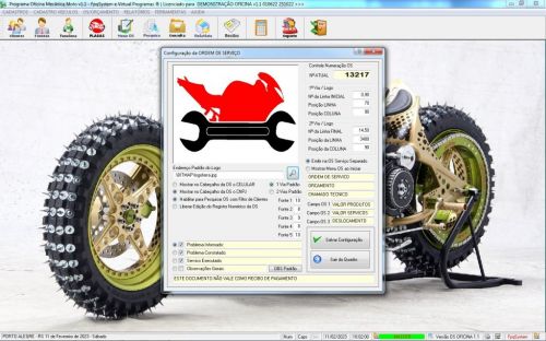 Programa Ordem de Serviço para Oficina Mecânica Moto v1.1 - Fpqsystem 645644