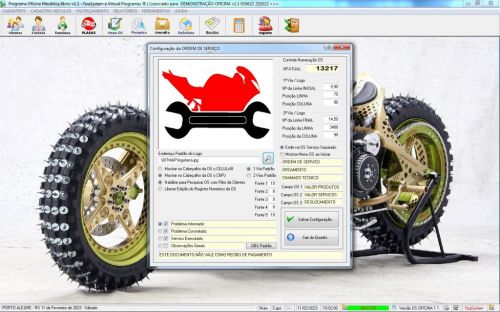 Programa Ordem de Serviço para Oficina Mecânica Moto  v1.1 - Fpqsystem 645644