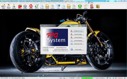 Programa Ordem de Serviço para Oficina Mecânica Moto Vendas Estoque v3.1 - Fpqsystem 645672