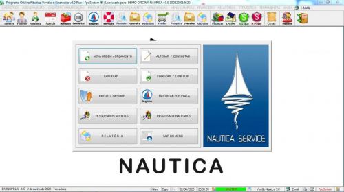 Programa Ordem de Serviço para Oficina Nautica  Financeiro  Agendamento v3.0 Plus - Fpqsystem 577947