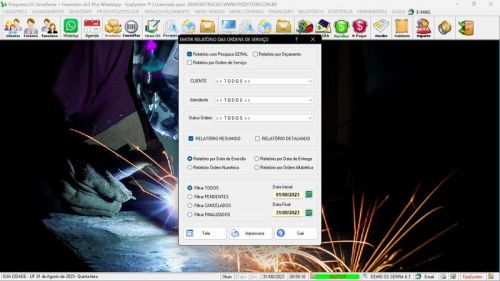Programa Ordem de Serviço Serralheria  Vendas  Financeiro v6.3 Whatsapp 682457