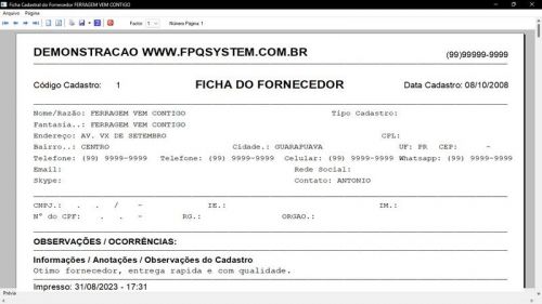 Programa Ordem de Serviço Serralheria  Vendas  Financeiro v7.3 Whatsapp - Fpqsystem 682520