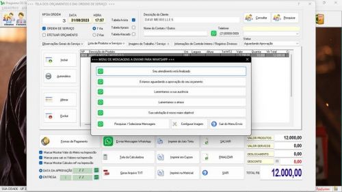 Programa Ordem de Serviço Serralheria  Vendas  Financeiro v7.3 Whatsapp - Fpqsystem 682524